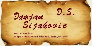 Damjan Šijaković vizit kartica